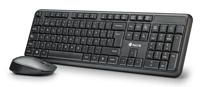 NGS Harmony Kit Combo de Teclado y Ratón Inalámbrico Español Negro