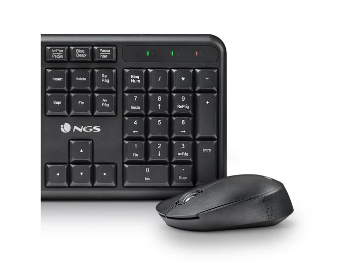 NGS Harmony Kit Teclado y Ratón Inalámbrico Español Negro NGS Harmony Kit Teclado y Ratón Inalámbrico Español Negro