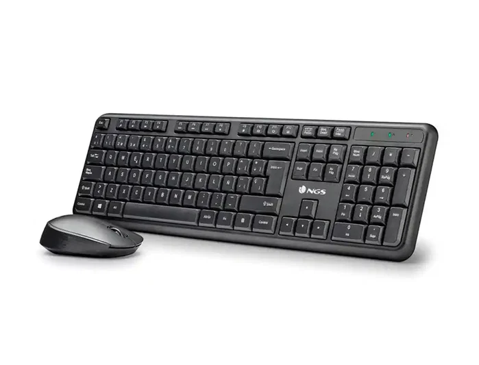 NGS Harmony Kit Teclado y Ratón Inalámbrico Silencioso Negro