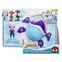 Hasbro Figura y vehículo de telarañas acuáticas de Ghost-Spider, Marvel Spidey y sus increíbles amigos