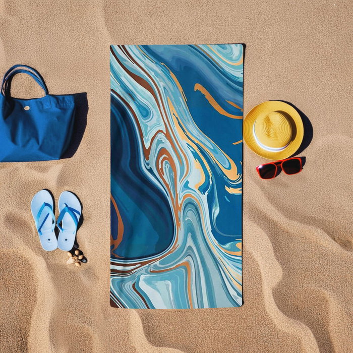 Mijölnir Toalla de Playa Azul 60% Algodón 40% Poliéster 75 x 150 cm