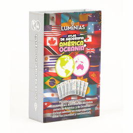 LUMINIAS Atlas de Geografía - AMÉRICA + OCEANÍA (Estuche con 52 cartas)