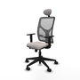 PIQUERAS Y CRESPO Silla de oficina Motilla con mecanismo Sincro/Traslack Blanco y Gris