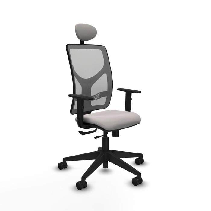 PIQUERAS Y CRESPO Silla de oficina Motilla con mecanismo Sincro/Traslack Blanco y Gris PIQUERAS Y CRESPO Silla de oficina Motilla con mecanismo Sincro/Traslack Blanco y Gris