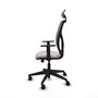 PIQUERAS Y CRESPO Silla de oficina Motilla con mecanismo Sincro/Traslack Blanco y Gris