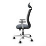 PIQUERAS Y CRESPO Silla de oficina Zulema con mecanismo Sincro/Traslack, Gris y Negro