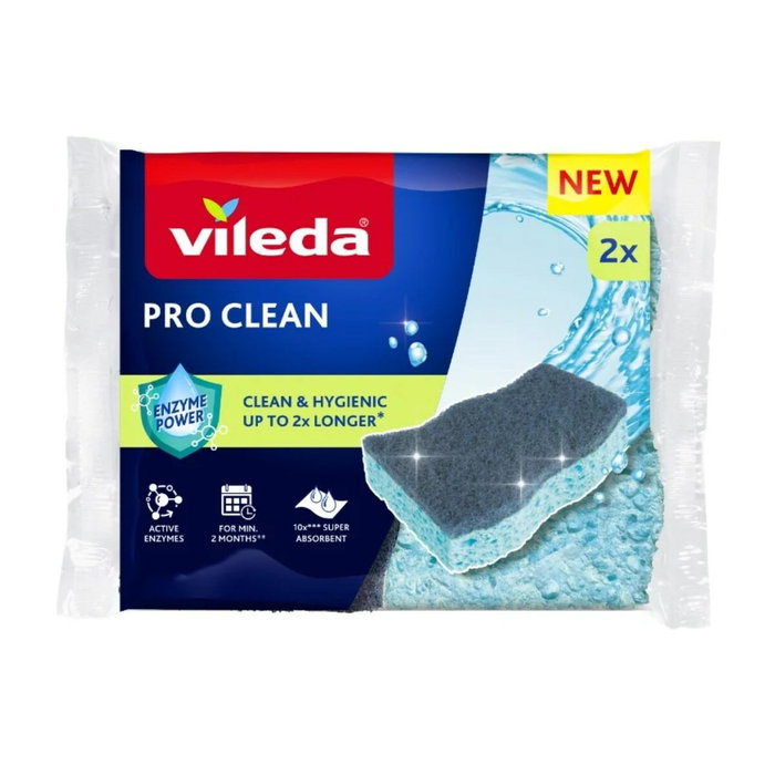 Vileda Estropajo de viscosa Pro Clean, 2 uds