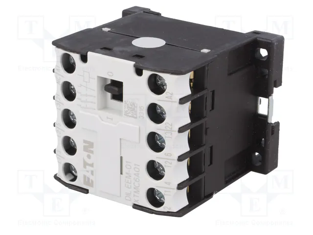 EATON ELECTRIC Contactor DILEEM 3-polar 24VAC 6,6A