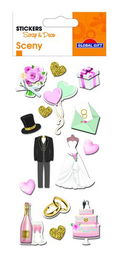 Stickers Grupo Global Gift Bolsa 1H Sceny Scrap & Deco Boda Relieve