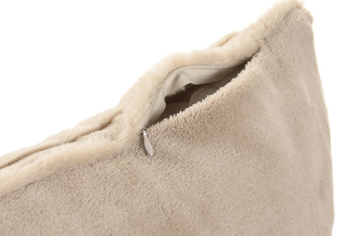DKD Home Decor Cojín de Poliéster Beige 45x45 cm