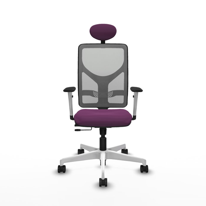 PIQUERAS Y CRESPO Silla de oficina Motilla con mecanismo Sincro/Traslack, Morado y Gris
