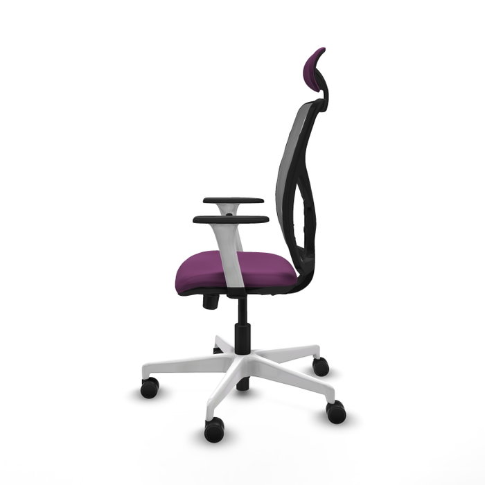 PIQUERAS Y CRESPO Silla de oficina Motilla con mecanismo Sincro/Traslack, Morado y Gris
