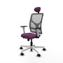 PIQUERAS Y CRESPO Silla de oficina Motilla con mecanismo Sincro/Traslack, Morado y Gris