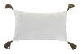 DKD Home Decor Cojín de Poliéster Blanco con Aplicaciones 50x30 cm