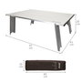 Aktive Mesa de camping plegable de aluminio 55x41x20 cm