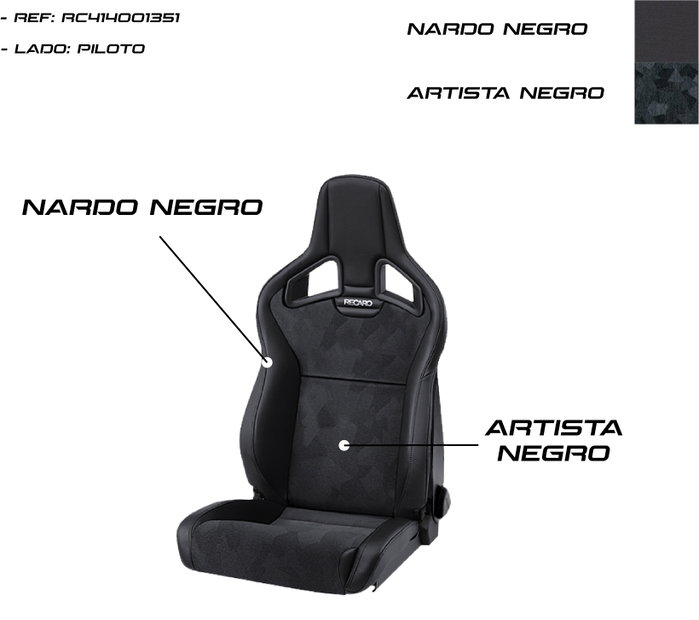 Recaro Cross Sportster CS Artista Negro/Nardo Negro Piloto