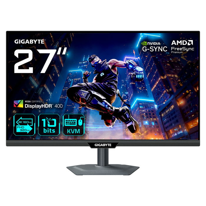 Gigabyte Monitor M27UP 27" 4K UHD 160Hz Gaming IPS Freesync Premium HDR DisplayHDR400 Negro Gigabyte Monitor M27UP 27" 4K UHD 160Hz Gaming IPS Freesync Premium HDR DisplayHDR400 Negro