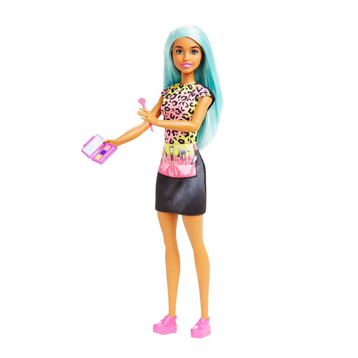 Barbie HKT66 Muñeca Barbie Tú Puedes Ser Maquilladora Mattel para Niñas +3 Años