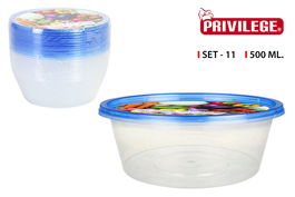 Privilege Set 11 Semidesechables 500 ml - 15.2 cm Ancho x 11.6 cm Alto x 15.3 cm Largo (24 Cajas)