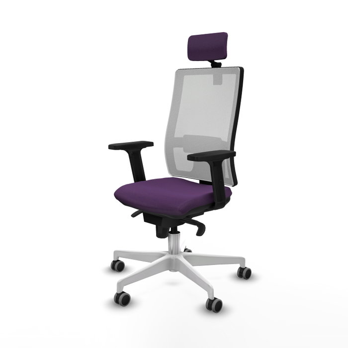 PIQUERAS Y CRESPO Silla de oficina Horna con mecanismo Sincro Morada y Blanca PIQUERAS Y CRESPO Silla de oficina Horna con mecanismo Sincro Morada y Blanca