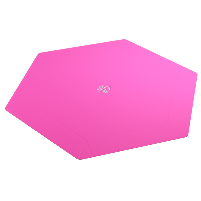 Gamegenic Bandeja Magnética Hexagonal Reversible Negra/Rosa para Juegos de Mesa y Tablero 35,3x53,3 cm