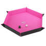 Gamegenic Bandeja Magnética Hexagonal Reversible Negra/Rosa para Juegos de Mesa y Tablero 35,3x53,3 cm