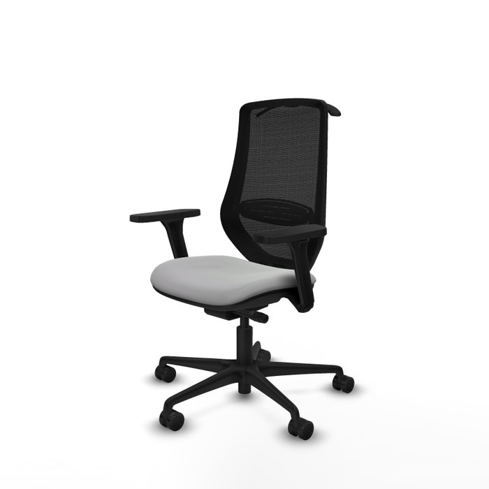 PIQUERAS Y CRESPO Silla de oficina Mardos con mecanismo Sincro/Traslack Gris claro y Negro