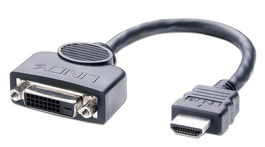 Lindy DVI-D Female to HDMI Male Adapter Cable 0.2m