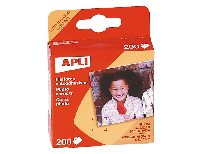 Apli Fijafotos Adhesivos para Fotos 200 Unidades 15 x 15 mm