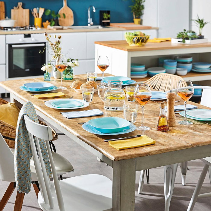 Plato Llano Opal Carine Turquesa Luminarc 27 cm Plato Llano Opal Carine Turquesa Luminarc 27 cm