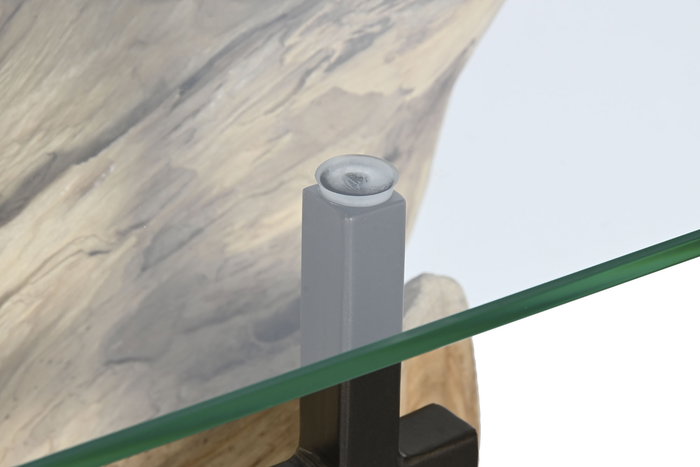 DKD Home Decor Consola Negro Natural 50 x 90 x 160 cm Teca Hierro