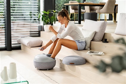 Beurer FM-120 Aparato de Masaje para Pies 2 en 1 Shiatsu con Compresión de Aire para Relajación