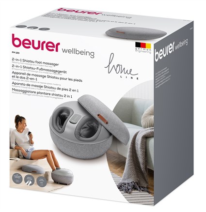 Beurer FM-120 Aparato de Masaje para Pies 2 en 1 Shiatsu con Compresión de Aire para Relajación