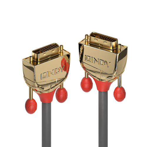 Lindy Gold Line Cable DVI-D Dual Link 2m Gris