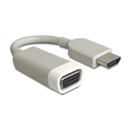 DeLOCK Adaptador VGA a HDMI, Conector VGA (D-Sub) Macho a HDMI Tipo A Hembra, Color Blanco, Modelo 65469 (BU-ST)