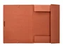 Liderpapel Carpeta de Gomas Tres Solapas Cartón Compacto Folio Color Cuero