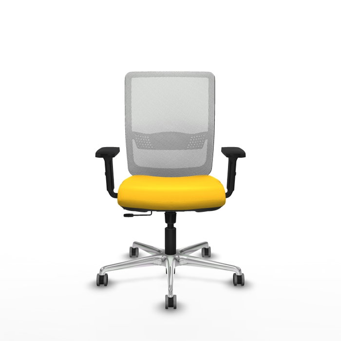 PIQUERAS Y CRESPO Silla de oficina Haches Amarillo y Blanco
