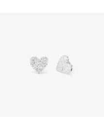 Radiant Pendientes Botón Silver CUORE