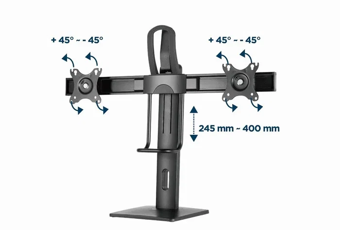 Gembird MS-D2-01 Soporte para dos monitores de hasta 27 pulgadas Gembird MS-D2-01 Soporte para dos monitores de hasta 27 pulgadas