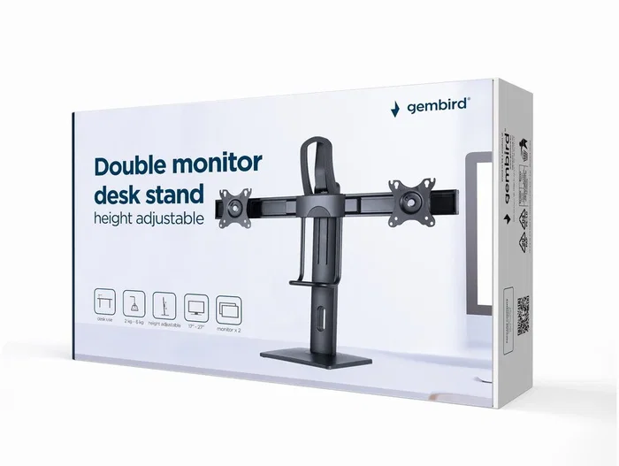 Gembird MS-D2-01 Soporte para dos monitores de hasta 27 pulgadas Gembird MS-D2-01 Soporte para dos monitores de hasta 27 pulgadas