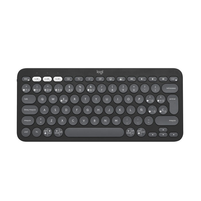 Logitech Pebble Keys 2 K380s Inalámbrico Grafito Logitech Pebble Keys 2 K380s Inalámbrico Grafito