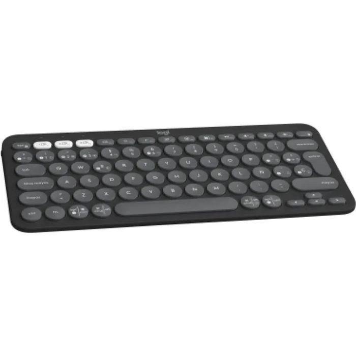 Logitech Pebble Keys 2 K380s - Teclado Inalámbrico Bluetooth Silencioso y Multidispositivo, Compatible con Logi Bolt, Diseño Compacto y Sostenible, Grafito