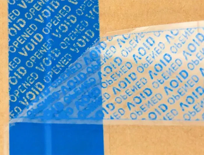 Q-connect Cinta de Seguridad Precinto Postal Azul con Mensaje VOID, 35 m x 33 mm