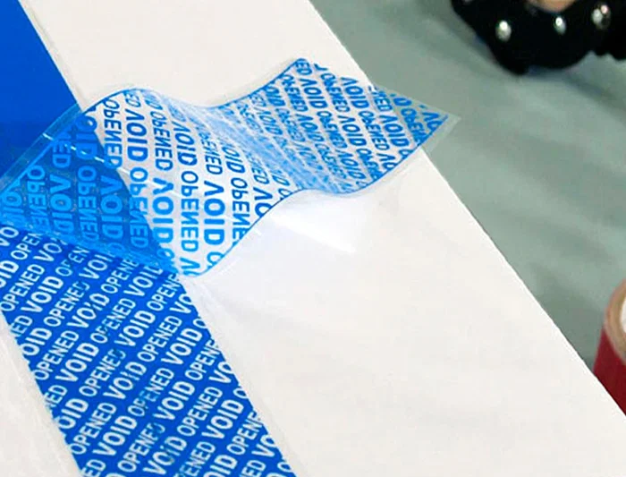 Q-connect Cinta de Seguridad Precinto Postal Azul con Mensaje VOID, 35 m x 33 mm