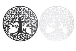 DKD Home Decor Decoración de Pared Metal Árbol 60x60 Surtido