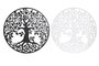 DKD Home Decor Decoración de Pared Metal Árbol 60x60 Surtido