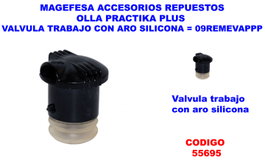 MAGEFESA Válvula de trabajo con aro de silicona para Praktika Plus, 09REMEVAPPP
