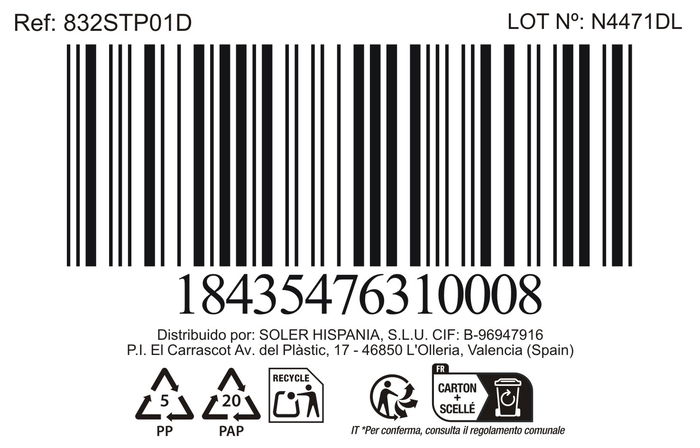La Mediterranea Vaso "Sonella" 270 cc Morado (48 Unidades)