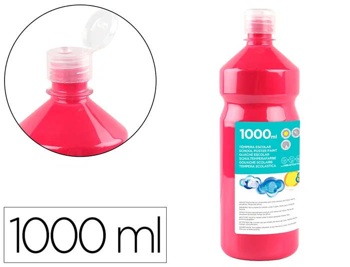 Liderpapel Témpera líquida escolar 1000 ml Fucsia Liderpapel Témpera líquida escolar 1000 ml Fucsia