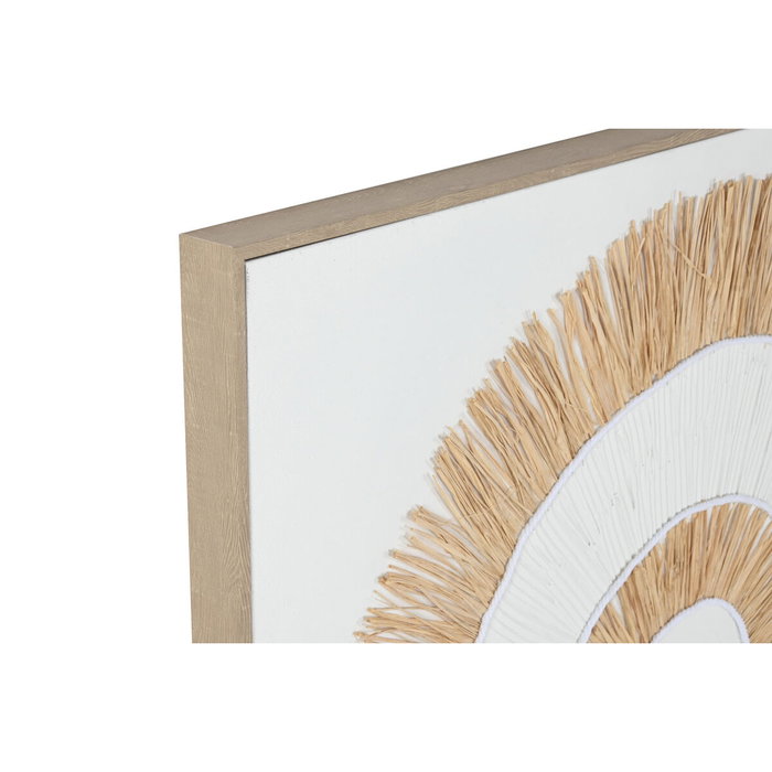 DKD Home Decor Cuadro Lienzo Yute Boho Surtido de 2 Piezas 92x92x4,5 cm
